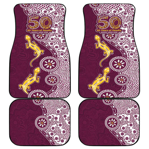 Manly Warringah Sea Eagles NAIDOC Week 2026 Car Mats Aboriginal Lizard Dot Painting - 50 Years of Deadly