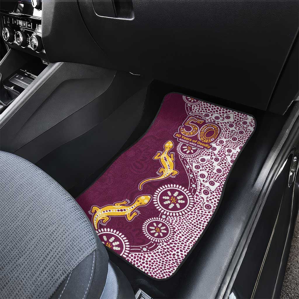 Manly Warringah Sea Eagles NAIDOC Week 2026 Car Mats Aboriginal Lizard Dot Painting - 50 Years of Deadly