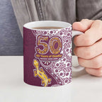Manly Warringah Sea Eagles NAIDOC Week 2026 Ceramic Mug Aboriginal Lizard Dot Painting - 50 Years of Deadly
