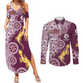 Manly Warringah Sea Eagles NAIDOC Week 2026 Couples Matching Summer Maxi Dress and Long Sleeve Button Shirt Aboriginal Lizard Dot Painting - 50 Years of Deadly