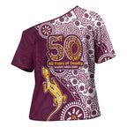Manly Warringah Sea Eagles NAIDOC Week 2026 Cross Shoulder Shirt Aboriginal Lizard Dot Painting - 50 Years of Deadly