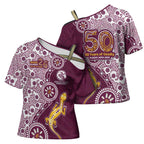 Manly Warringah Sea Eagles NAIDOC Week 2026 Cross Shoulder Shirt Aboriginal Lizard Dot Painting - 50 Years of Deadly