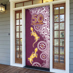 Manly Warringah Sea Eagles NAIDOC Week 2026 Door Cover Aboriginal Lizard Dot Painting - 50 Years of Deadly