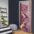 Manly Warringah Sea Eagles NAIDOC Week 2026 Door Cover Aboriginal Lizard Dot Painting - 50 Years of Deadly