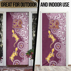 Manly Warringah Sea Eagles NAIDOC Week 2026 Door Cover Aboriginal Lizard Dot Painting - 50 Years of Deadly