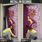 Manly Warringah Sea Eagles NAIDOC Week 2026 Door Cover Aboriginal Lizard Dot Painting - 50 Years of Deadly