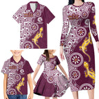 Manly Warringah Sea Eagles NAIDOC Week 2026 Family Matching Long Sleeve Bodycon Dress and Hawaiian Shirt Aboriginal Lizard Dot Painting - 50 Years of Deadly