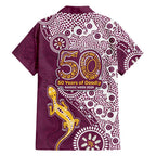 Manly Warringah Sea Eagles NAIDOC Week 2026 Family Matching Long Sleeve Bodycon Dress and Hawaiian Shirt Aboriginal Lizard Dot Painting - 50 Years of Deadly