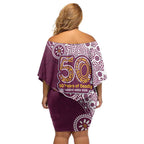 Manly Warringah Sea Eagles NAIDOC Week 2026 Family Matching Off Shoulder Short Dress and Hawaiian Shirt Aboriginal Lizard Dot Painting - 50 Years of Deadly