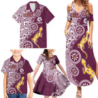 Manly Warringah Sea Eagles NAIDOC Week 2026 Family Matching Summer Maxi Dress and Hawaiian Shirt Aboriginal Lizard Dot Painting - 50 Years of Deadly