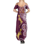 Manly Warringah Sea Eagles NAIDOC Week 2026 Family Matching Summer Maxi Dress and Hawaiian Shirt Aboriginal Lizard Dot Painting - 50 Years of Deadly