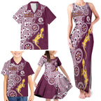 Manly Warringah Sea Eagles NAIDOC Week 2026 Family Matching Tank Maxi Dress and Hawaiian Shirt Aboriginal Lizard Dot Painting - 50 Years of Deadly