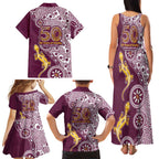 Manly Warringah Sea Eagles NAIDOC Week 2026 Family Matching Tank Maxi Dress and Hawaiian Shirt Aboriginal Lizard Dot Painting - 50 Years of Deadly