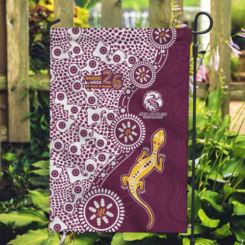 Manly Warringah Sea Eagles NAIDOC Week 2026 Garden Flag Aboriginal Lizard Dot Painting - 50 Years of Deadly