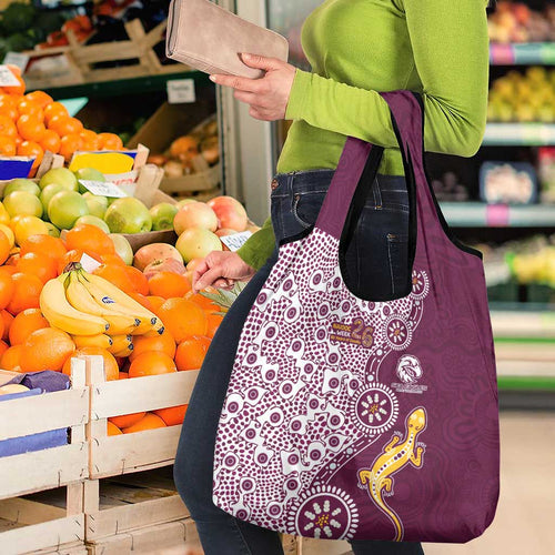 Manly Warringah Sea Eagles NAIDOC Week 2026 Grocery Bag Aboriginal Lizard Dot Painting - 50 Years of Deadly