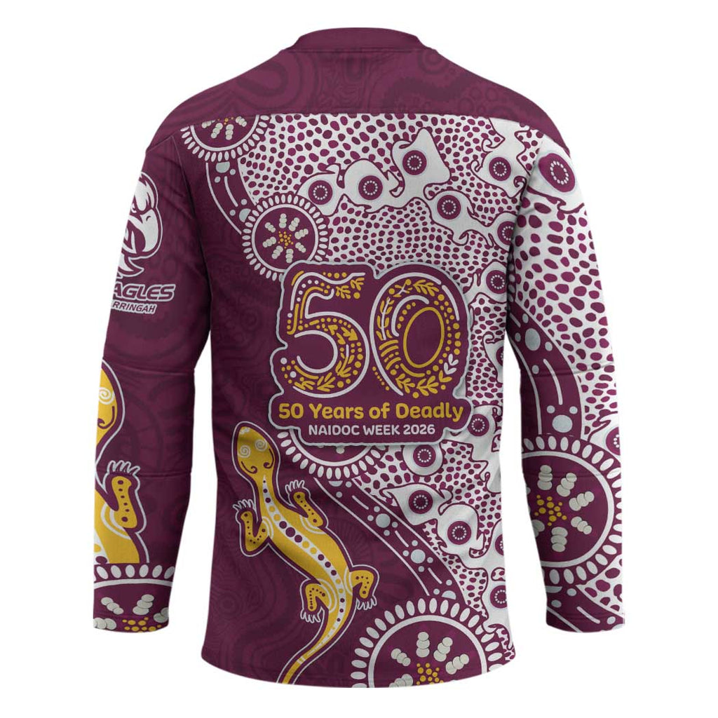Manly Warringah Sea Eagles NAIDOC Week 2026 Hockey Jersey Aboriginal Lizard Dot Painting - 50 Years of Deadly
