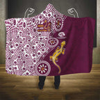 Manly Warringah Sea Eagles NAIDOC Week 2026 Hooded Blanket Aboriginal Lizard Dot Painting - 50 Years of Deadly