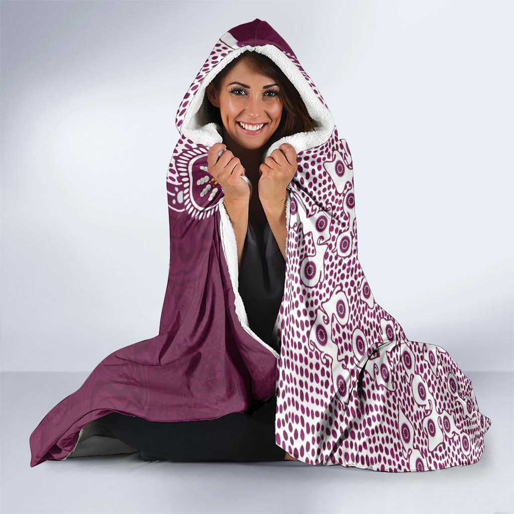 Manly Warringah Sea Eagles NAIDOC Week 2026 Hooded Blanket Aboriginal Lizard Dot Painting - 50 Years of Deadly