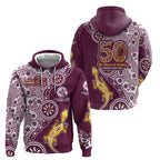 Manly Warringah Sea Eagles NAIDOC Week 2026 Hoodie Aboriginal Lizard Dot Painting - 50 Years of Deadly