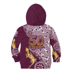 Manly Warringah Sea Eagles NAIDOC Week 2026 Kid Hoodie Aboriginal Lizard Dot Painting - 50 Years of Deadly