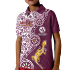 Manly Warringah Sea Eagles NAIDOC Week 2026 Kid Polo Shirt Aboriginal Lizard Dot Painting - 50 Years of Deadly