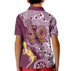 Manly Warringah Sea Eagles NAIDOC Week 2026 Kid Polo Shirt Aboriginal Lizard Dot Painting - 50 Years of Deadly
