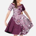 Manly Warringah Sea Eagles NAIDOC Week 2026 Kid Short Sleeve Dress Aboriginal Lizard Dot Painting - 50 Years of Deadly