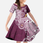 Manly Warringah Sea Eagles NAIDOC Week 2026 Kid Short Sleeve Dress Aboriginal Lizard Dot Painting - 50 Years of Deadly