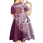 Manly Warringah Sea Eagles NAIDOC Week 2026 Kid Short Sleeve Dress Aboriginal Lizard Dot Painting - 50 Years of Deadly