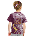 Manly Warringah Sea Eagles NAIDOC Week 2026 Kid T Shirt Aboriginal Lizard Dot Painting - 50 Years of Deadly
