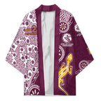 Manly Warringah Sea Eagles NAIDOC Week 2026 Kimono Aboriginal Lizard Dot Painting - 50 Years of Deadly