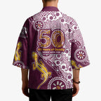Manly Warringah Sea Eagles NAIDOC Week 2026 Kimono Aboriginal Lizard Dot Painting - 50 Years of Deadly
