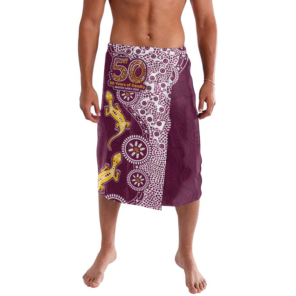 Manly Warringah Sea Eagles NAIDOC Week 2026 Lavalava Aboriginal Lizard Dot Painting - 50 Years of Deadly