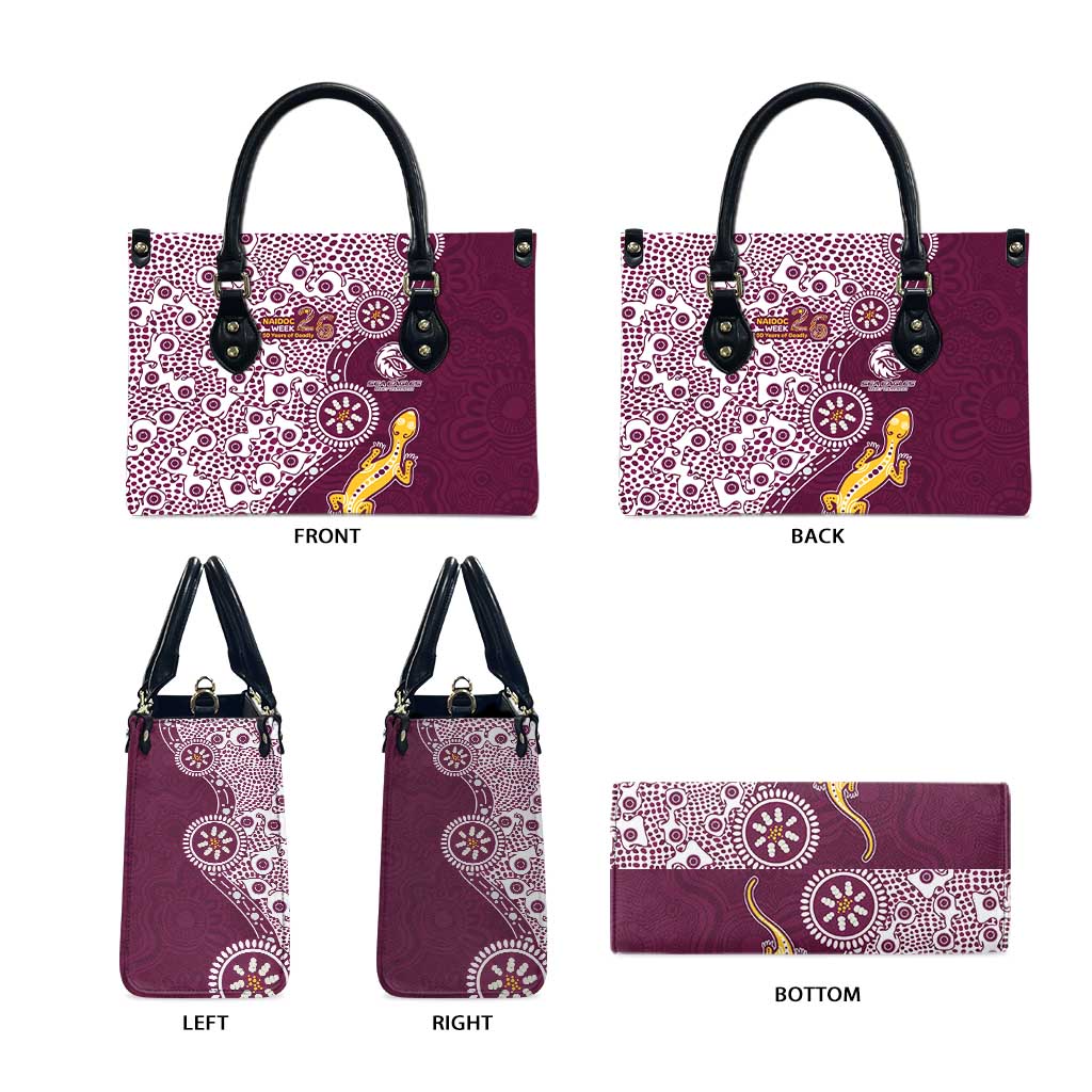 Manly Warringah Sea Eagles NAIDOC Week 2026 Leather Bag Aboriginal Lizard Dot Painting - 50 Years of Deadly