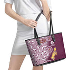 Manly Warringah Sea Eagles NAIDOC Week 2026 Leather Tote Bag Aboriginal Lizard Dot Painting - 50 Years of Deadly