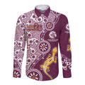 Manly Warringah Sea Eagles NAIDOC Week 2026 Long Sleeve Button Shirt Aboriginal Lizard Dot Painting - 50 Years of Deadly