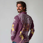 Manly Warringah Sea Eagles NAIDOC Week 2026 Long Sleeve Polo Shirt Aboriginal Lizard Dot Painting - 50 Years of Deadly