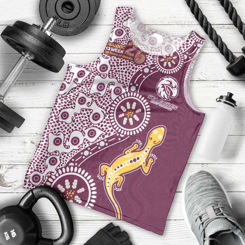 Manly Warringah Sea Eagles NAIDOC Week 2026 Men Tank Top Aboriginal Lizard Dot Painting - 50 Years of Deadly
