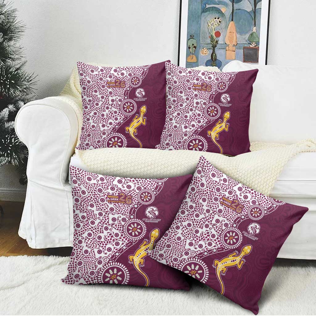 Manly Warringah Sea Eagles NAIDOC Week 2026 Pillow Cover Aboriginal Lizard Dot Painting - 50 Years of Deadly
