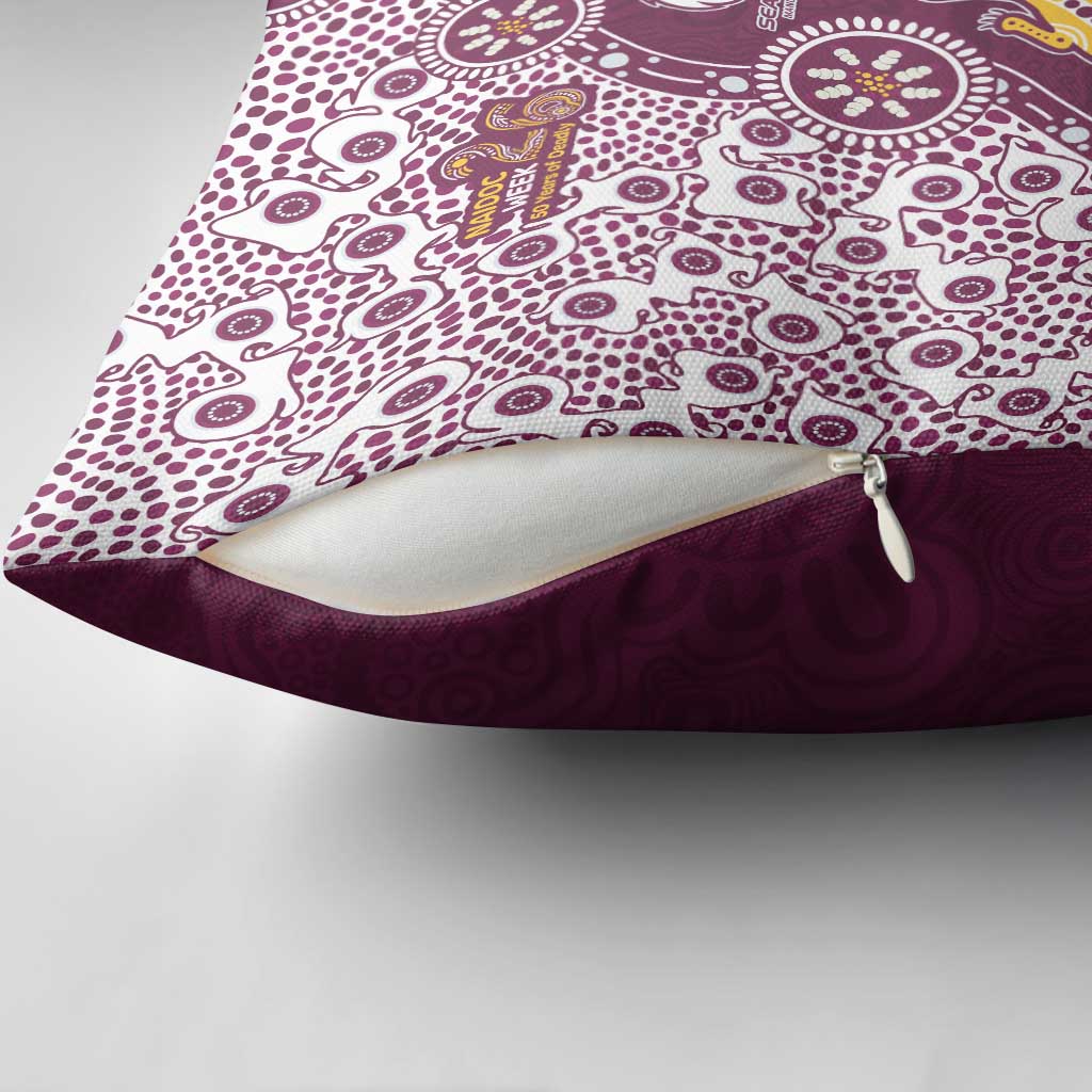 Manly Warringah Sea Eagles NAIDOC Week 2026 Pillow Cover Aboriginal Lizard Dot Painting - 50 Years of Deadly