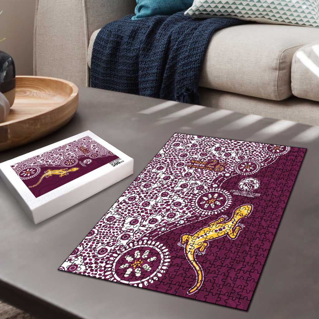 Manly Warringah Sea Eagles NAIDOC Week 2026 Puzzle Aboriginal Lizard Dot Painting - 50 Years of Deadly