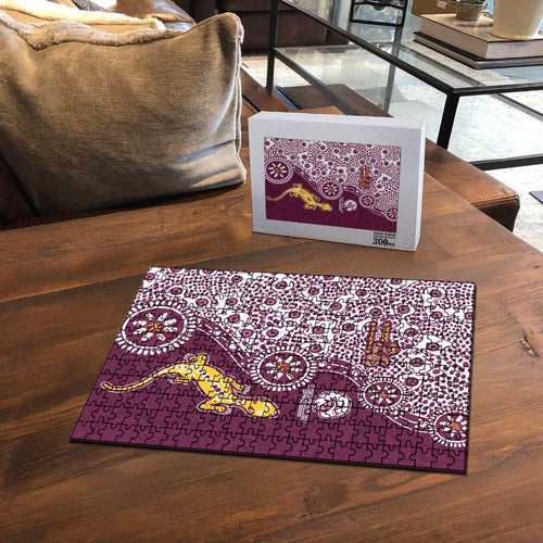 Manly Warringah Sea Eagles NAIDOC Week 2026 Puzzle Aboriginal Lizard Dot Painting - 50 Years of Deadly