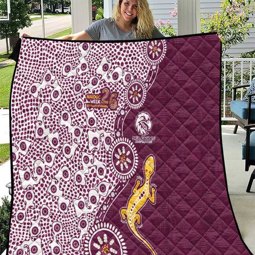Manly Warringah Sea Eagles NAIDOC Week 2026 Quilt Aboriginal Lizard Dot Painting - 50 Years of Deadly