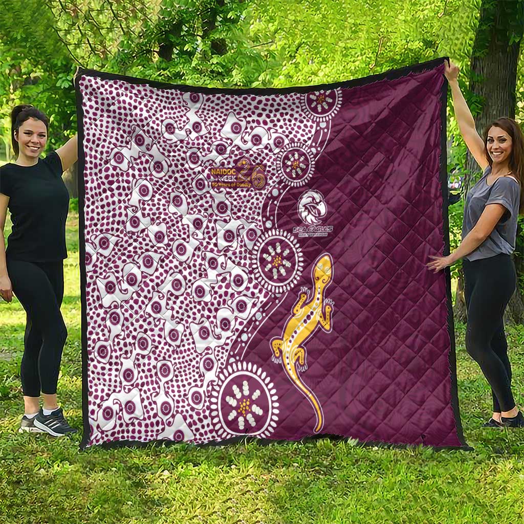 Manly Warringah Sea Eagles NAIDOC Week 2026 Quilt Aboriginal Lizard Dot Painting - 50 Years of Deadly