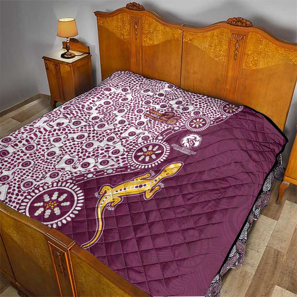 Manly Warringah Sea Eagles NAIDOC Week 2026 Quilt Aboriginal Lizard Dot Painting - 50 Years of Deadly
