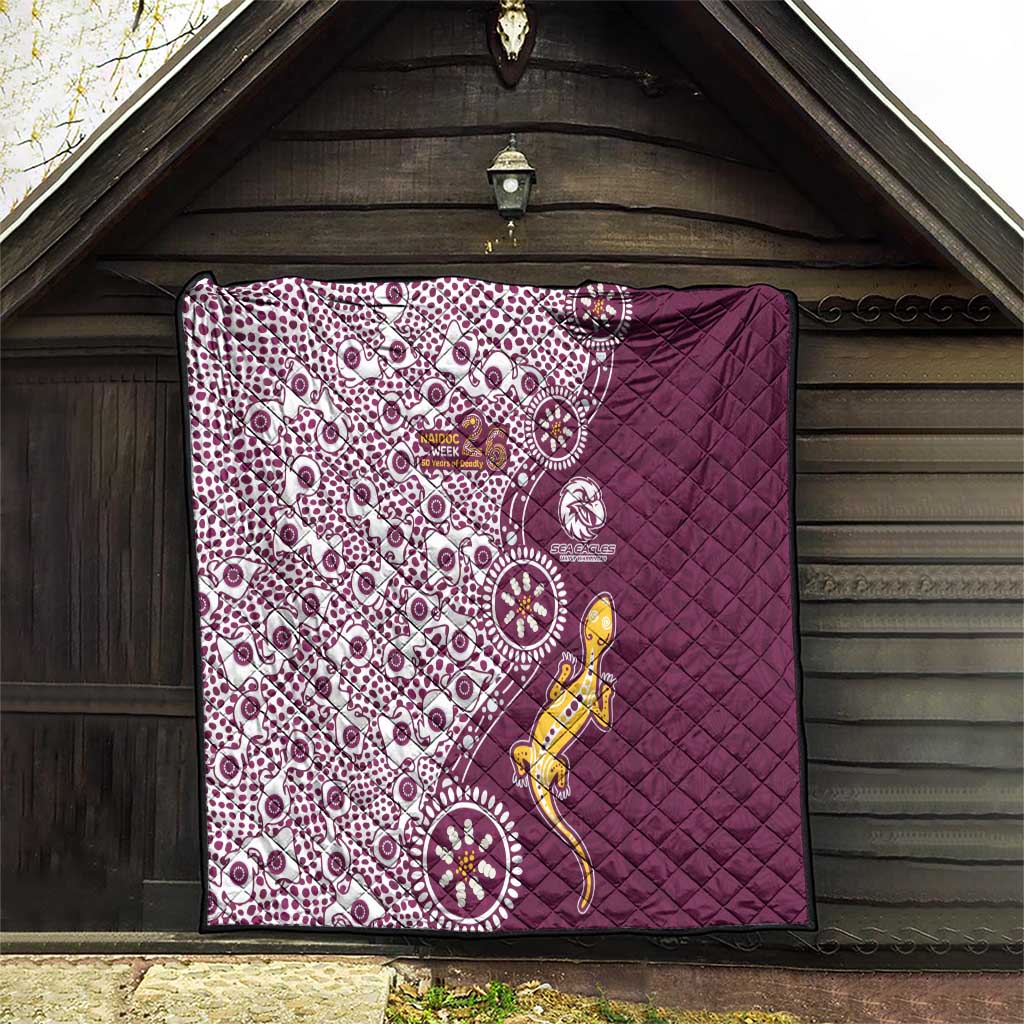 Manly Warringah Sea Eagles NAIDOC Week 2026 Quilt Aboriginal Lizard Dot Painting - 50 Years of Deadly