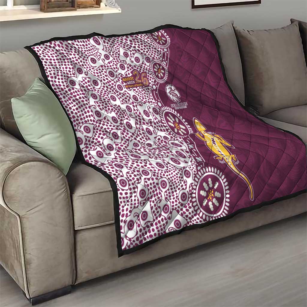 Manly Warringah Sea Eagles NAIDOC Week 2026 Quilt Aboriginal Lizard Dot Painting - 50 Years of Deadly