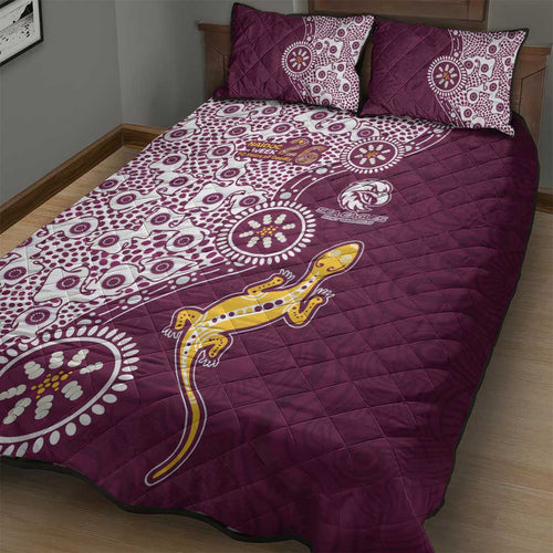 Manly Warringah Sea Eagles NAIDOC Week 2026 Quilt Bed Set Aboriginal Lizard Dot Painting - 50 Years of Deadly