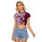 Manly Warringah Sea Eagles NAIDOC Week 2026 Raglan Cropped T Shirt Aboriginal Lizard Dot Painting - 50 Years of Deadly