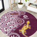 Manly Warringah Sea Eagles NAIDOC Week 2026 Round Carpet Aboriginal Lizard Dot Painting - 50 Years of Deadly